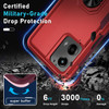 Military Grade TUFF Shockproof Hybrid Armor Case with Ring Grip for Motorola Moto G 5G 2024 - Red