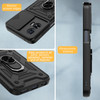 Military Grade Elite Series Hybrid Case with Ring Grip and Camera Lens Cover for Motorola Moto G 5G 2024 - Black