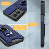 Military Grade Elite Series Hybrid Case with Ring Grip and Camera Lens Cover for Motorola Moto G 5G 2024 - Blue