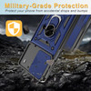 Military Grade Elite Series Hybrid Case with Ring Grip and Camera Lens Cover for Motorola Moto G 5G 2024 - Blue