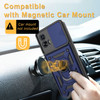 Military Grade Elite Series Hybrid Case with Ring Grip and Camera Lens Cover for Motorola Moto G 5G 2024 - Blue