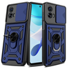Military Grade Elite Series Hybrid Case with Ring Grip and Camera Lens Cover for Motorola Moto G 5G 2024 - Blue