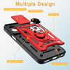 Military Grade Elite Series Hybrid Case with Ring Grip and Camera Lens Cover for Motorola Moto G 5G 2024 - Red