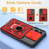 Military Grade Elite Series Hybrid Case with Ring Grip and Camera Lens Cover for Motorola Moto G 5G 2024 - Red