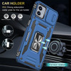 Military Grade Ring Holder Case with Camera Lens Cover for Motorola Moto G 5G 2024 - Navy Blue