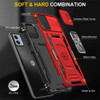 Military Grade Ring Holder Case with Camera Lens Cover for Motorola Moto G 5G 2024 - Red