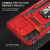 Military Grade Ring Holder Case with Camera Lens Cover for Motorola Moto G 5G 2024 - Red