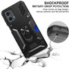 Military Grade Tough Ring Holder Case with Card Slot for Motorola Moto G 5G 2024 - Black
