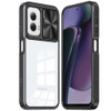 HD Transparent Case with Camera Privacy Cover for Motorola Moto G Stylus 5G 2024 - Black