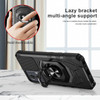 Military Grade Robotic Series Hybrid Case with Ring Grip for Motorola Moto G Stylus 5G 2024 - Black