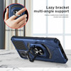 Military Grade Robotic Series Hybrid Case with Ring Grip for Motorola Moto G Stylus 5G 2024 - Blue