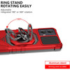 Military Grade Robotic Series Hybrid Case with Ring Grip for Motorola Moto G Stylus 5G 2024 - Red