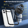 Tough Shield Crystal Case with MagSafe Ring Holder for iPhone 16 Pro Max - Black