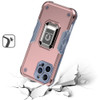 Military Grade Shockproof Hybrid Armor Case with Ring Grip for iPhone 16 Pro Max - Rose Gold
