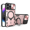 Superior Series Hybrid Case with MagSafe Ring Stand and Camera Lens Cover for iPhone 16 Pro Max - Rose Gold