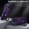 Hybrid Armor Case with MagSafe Ring Stand for iPhone 16 Pro Max - Purple