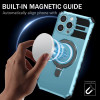 Hybrid Armor Case with MagSafe Ring Stand for iPhone 16 Pro Max - Sky Blue