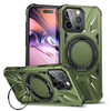 Military Grade TUFF MagSafe Case with Rotating Ring Stand for iPhone 16 Pro Max - Green