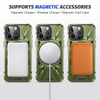 Military Grade TUFF MagSafe Case with Rotating Ring Stand for iPhone 16 Pro Max - Green