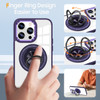 Tough Shield Crystal Case with MagSafe Ring Holder for iPhone 16 Pro - Purple