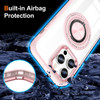 Tough Shield Crystal Case with MagSafe Ring Holder for iPhone 16 Pro - Pink