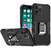 Military Grade Shockproof Hybrid Armor Case with Ring Grip for iPhone 16 Pro - Black