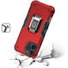 Military Grade Shockproof Hybrid Armor Case with Ring Grip for iPhone 16 Pro - Red