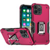 Military Grade Shockproof Hybrid Armor Case with Ring Grip for iPhone 16 Pro - Hot Pink