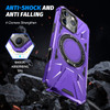 Military Grade TUFF MagSafe Case with Rotating Ring Stand for iPhone 16 Pro - Purple