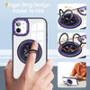 Tough Shield Crystal Case with MagSafe Ring Holder for iPhone 16 - Purple