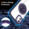 Tough Shield Crystal Case with MagSafe Ring Holder for iPhone 16 - Purple