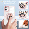 Tough Shield Crystal Case with MagSafe Ring Holder for iPhone 16 - Pink