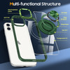 Tough Shield Crystal Case with MagSafe Ring Holder for iPhone 16 - Green