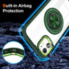 Tough Shield Crystal Case with MagSafe Ring Holder for iPhone 16 - Green