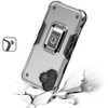 Military Grade Shockproof Hybrid Armor Case with Ring Grip for iPhone 16 - Silver