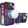 Superior Series Hybrid Case with MagSafe Ring Stand and Camera Lens Cover for iPhone 16 - Purple