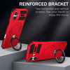Hybrid Armor Case with MagSafe Ring Stand for iPhone 16 - Red