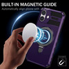 Hybrid Armor Case with MagSafe Ring Stand for iPhone 16 - Purple