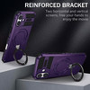 Hybrid Armor Case with MagSafe Ring Stand for iPhone 16 - Purple
