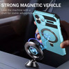 Hybrid Armor Case with MagSafe Ring Stand for iPhone 16 - Sky Blue