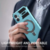 Hybrid Armor Case with MagSafe Ring Stand for iPhone 16 - Sky Blue
