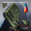 Hybrid Armor Case with MagSafe Ring Stand for iPhone 16 - Green