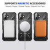 Military Grade TUFF MagSafe Case with Rotating Ring Stand for iPhone 16 - Black