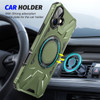 Military Grade TUFF MagSafe Case with Rotating Ring Stand for iPhone 16 - Green