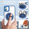 Tough Shield Crystal Case with MagSafe Ring Holder for iPhone 16 Plus - Blue