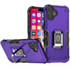 Military Grade Shockproof Hybrid Armor Case with Ring Grip for iPhone 16 Plus - Purple