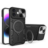 Superior Series Hybrid Case with MagSafe Ring Stand and Camera Lens Cover for iPhone 16 Plus - Black