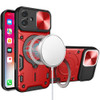 Superior Series Hybrid Case with MagSafe Ring Stand and Camera Lens Cover for iPhone 16 Plus - Red