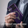 Hybrid Armor Case with MagSafe Ring Stand for iPhone 16 Plus - Purple