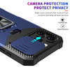 Military Grade All-In-One Ring Stand Card Case for iPhone 16 Pro Max - Blue